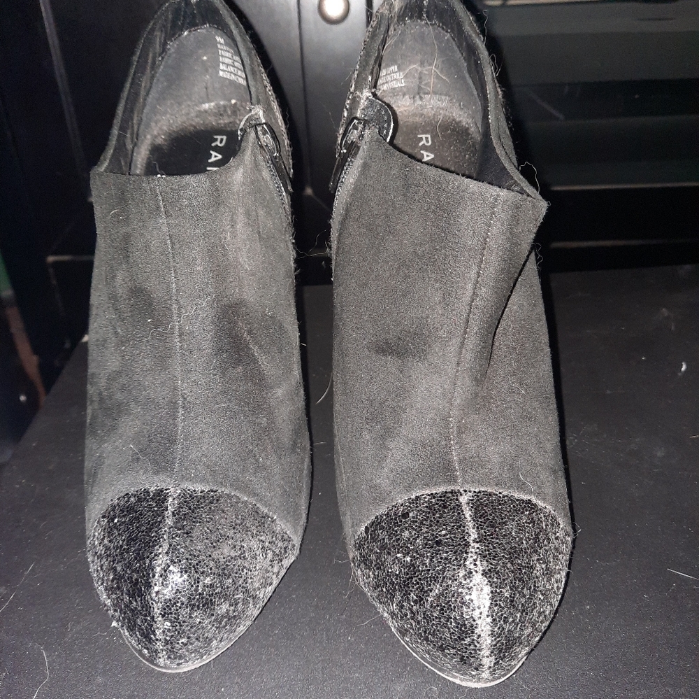 Rampage Black Glitter Booties